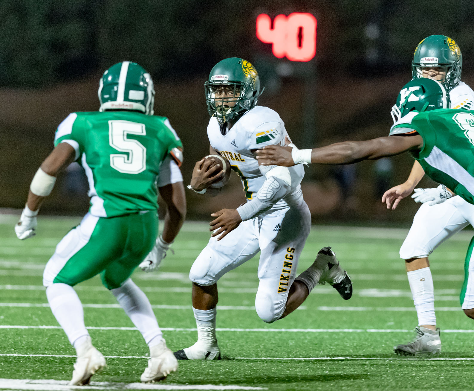 Friday night high school football action